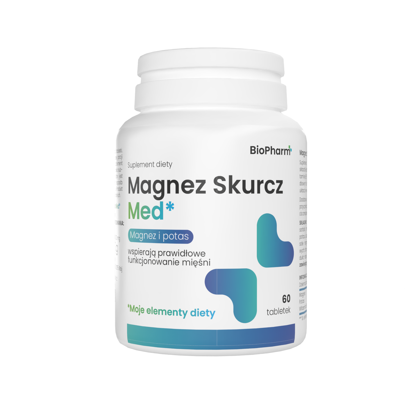 BioPharm Magnez Skurcz MED – hořčík a draslík na svalové křeče – 60 tablet