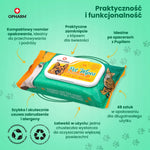 Vlhčené ubrousky pro péči o oči, uši, ocas zvířat 48 ks. Opharm