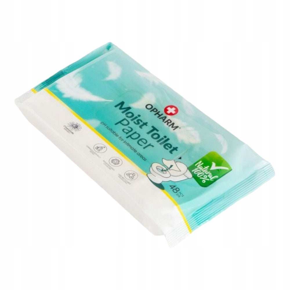 Nawilżany papier toaletowy Opharm Toilet Wipes 48 szt.