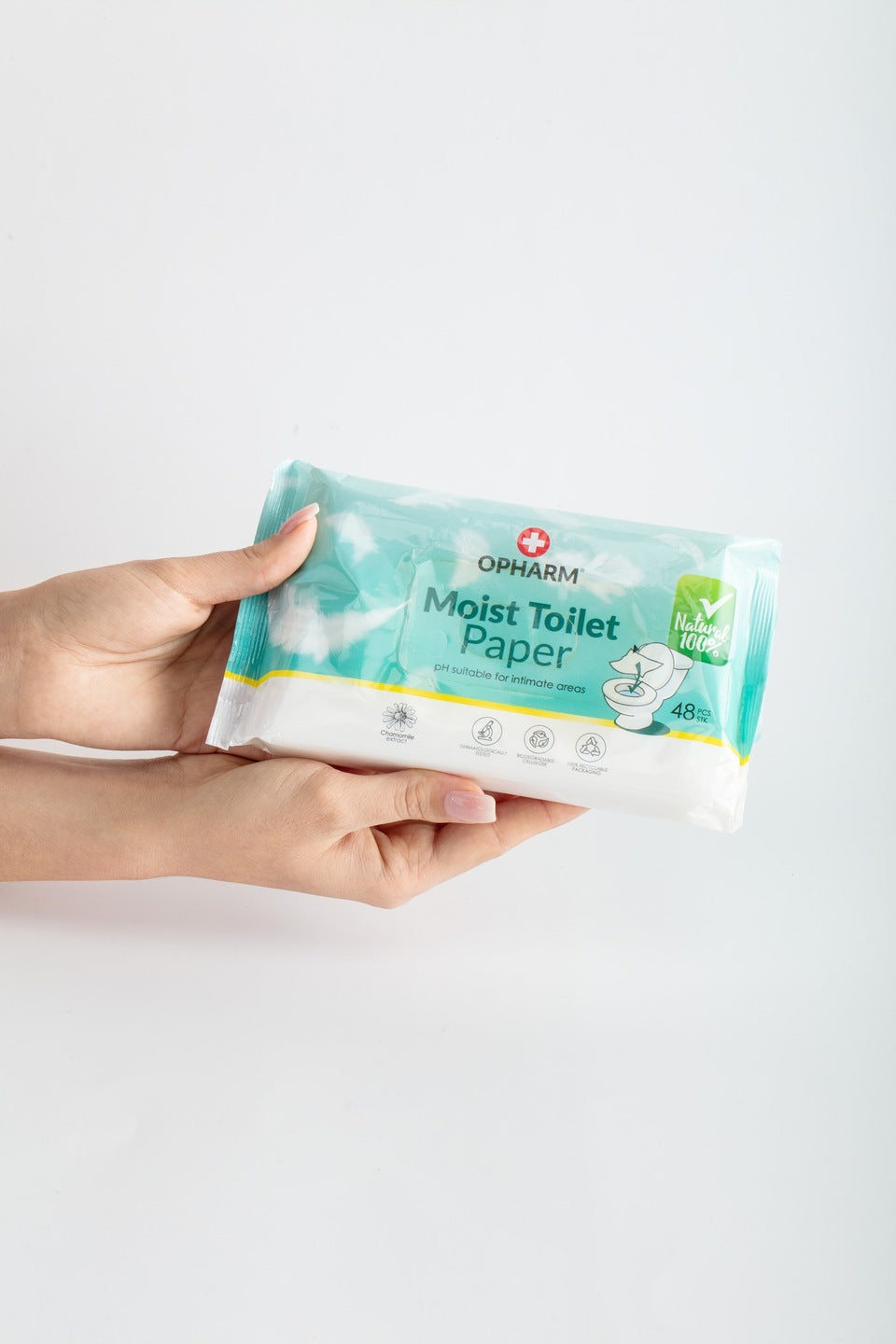 Nawilżany papier toaletowy Opharm Toilet Wipes 48 szt.