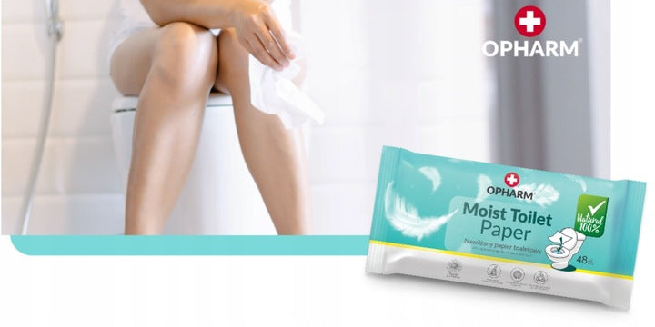 Nawilżany papier toaletowy Opharm Toilet Wipes 48 szt.