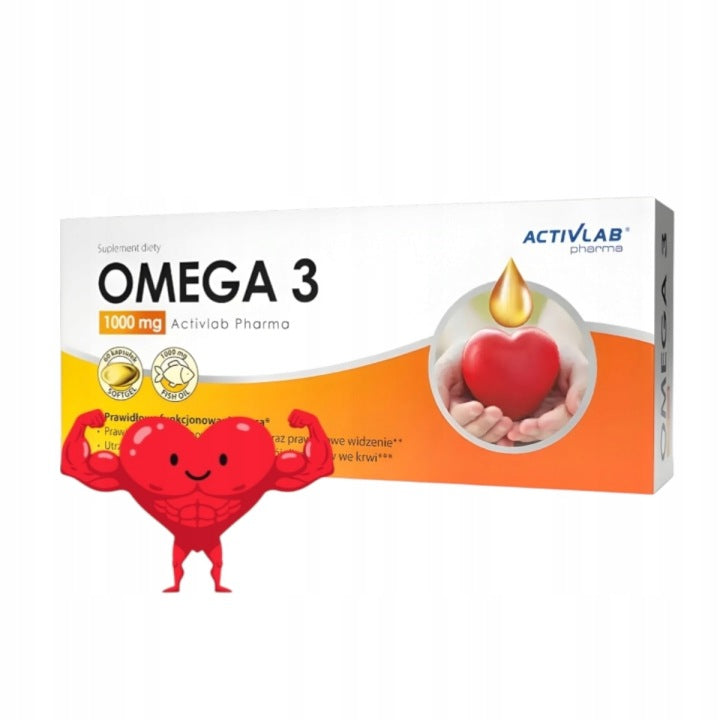 Omega 3 1000 mg 60 kapslí Activlab srdce mozek imunita zrak