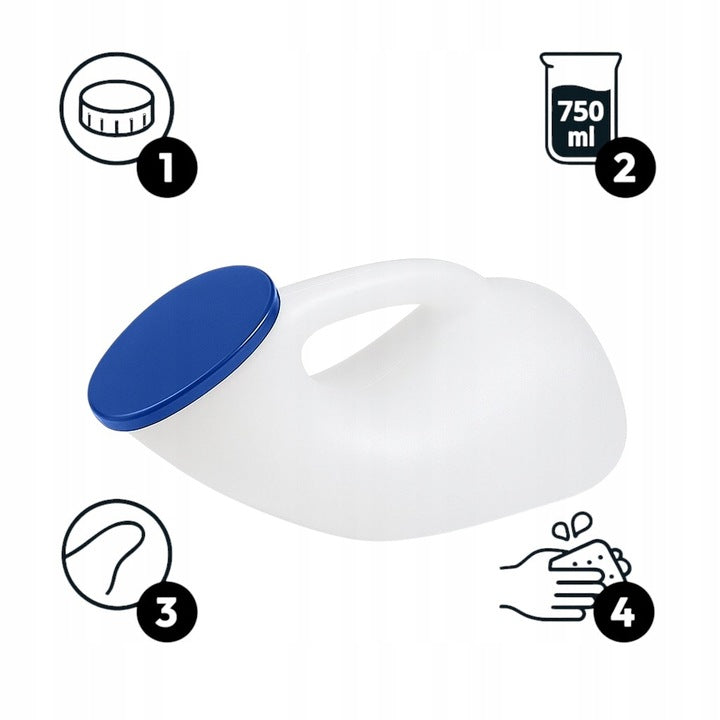 Plastikowy pojemnik na mocz - basen urologiczny kaczka męska EASYFLOW