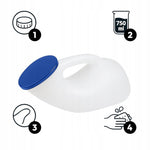 Plastikowy pojemnik na mocz - basen urologiczny kaczka męska EASYFLOW