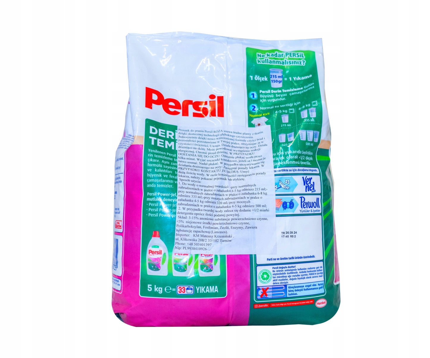 Persil bílý prací prášek 5 kg s vůní růže