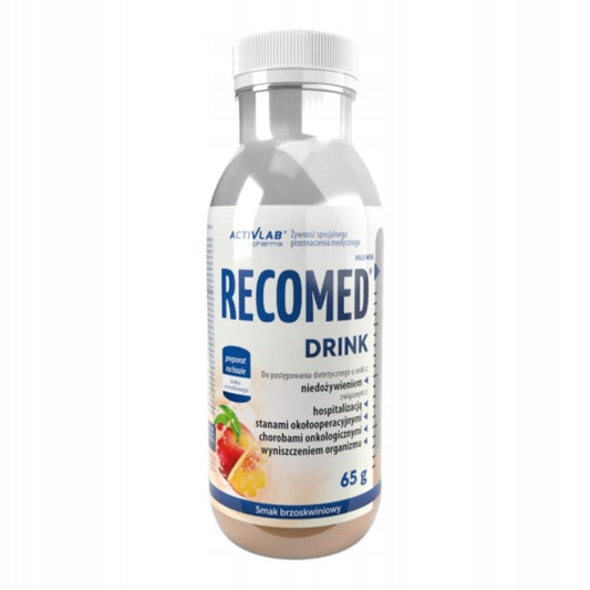 Recomed Drink Activlab broskev 65 g, medicínská výživa při podvýživě