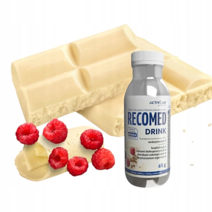 Recomed Drink Activlab malina biała czekolada 65 g odżywka na niedożywienie
