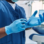 Rękawiczki nitrylowe niebieskie rękawice bezpudrowe blue 100 szt.