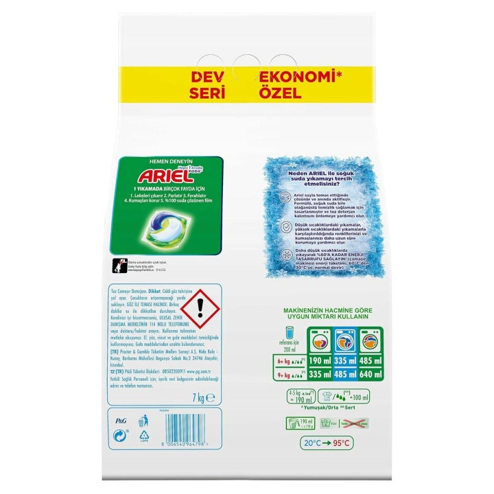 Univerzální prací prášek Ariel 2v1 Mountain Spring na bílé a barevné prádlo 7 kg