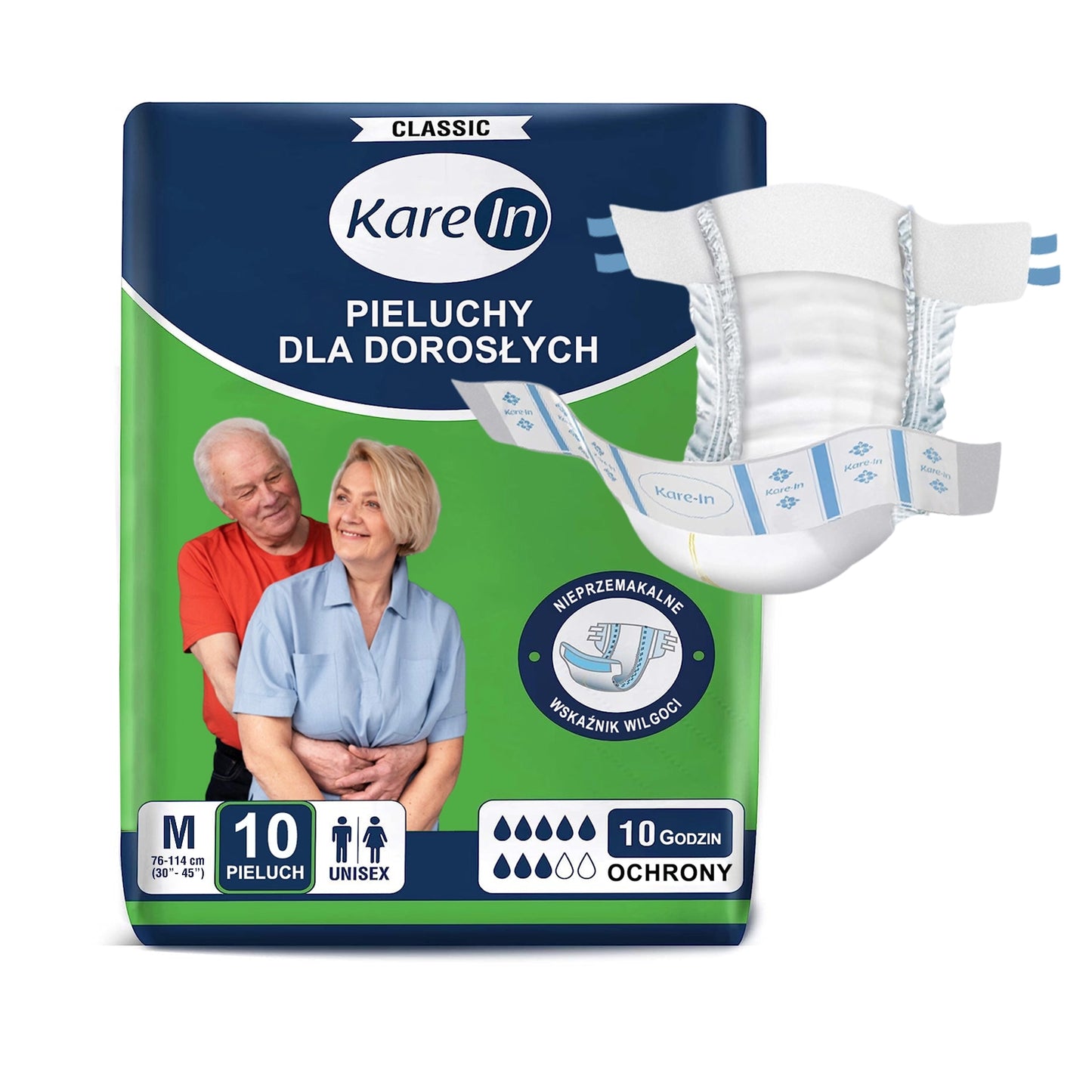 10 ks - Pleny pro dospělé (až 10 hodin ochrany) - KAREIN Classic