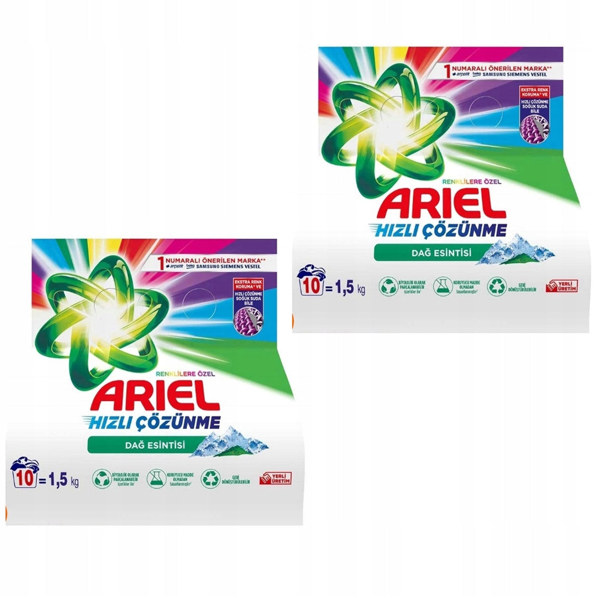 Prací prášek Ariel Color na barevné prádlo sada 3 kg 