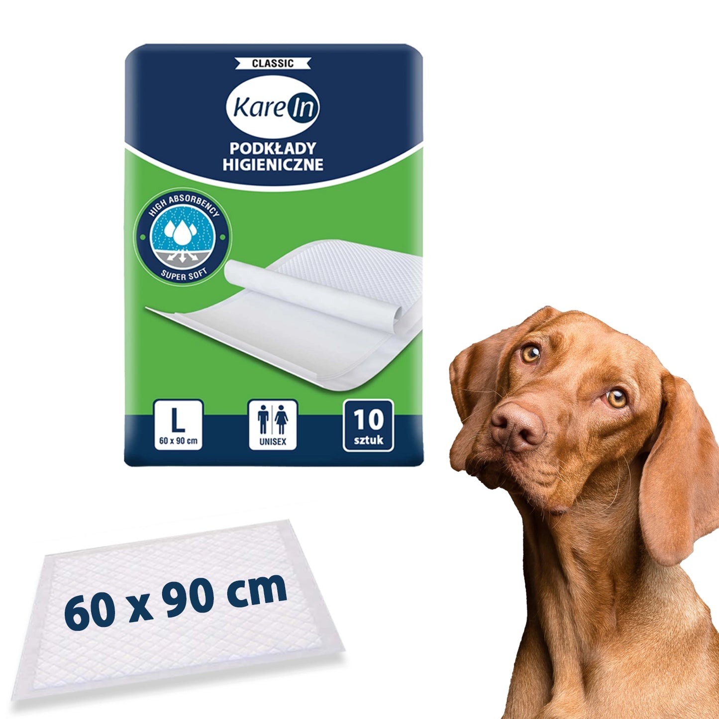 10 ks hygienických podložek KAREIN CLASSIC pro psy - 60x90 cm