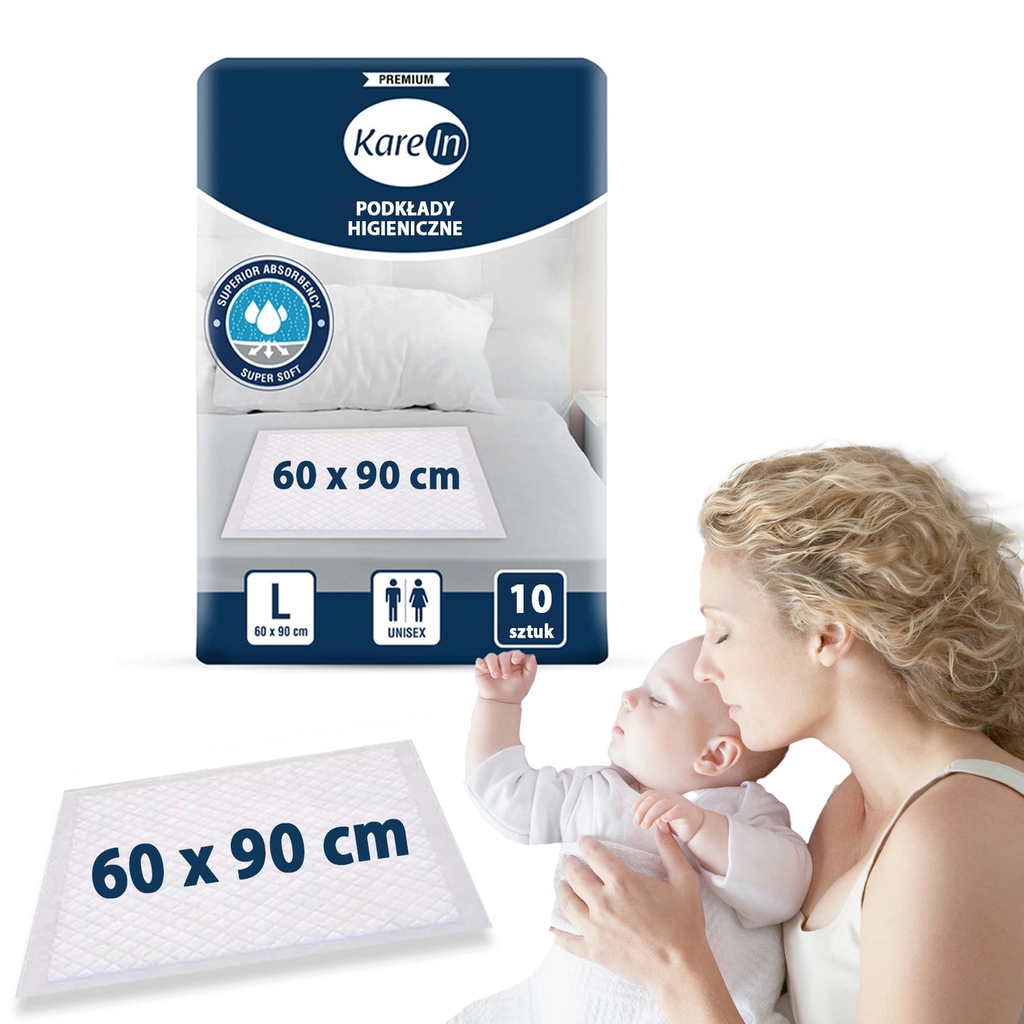 10 kusů. PREMIUM poporodní hygienické vložky 60-90 cm