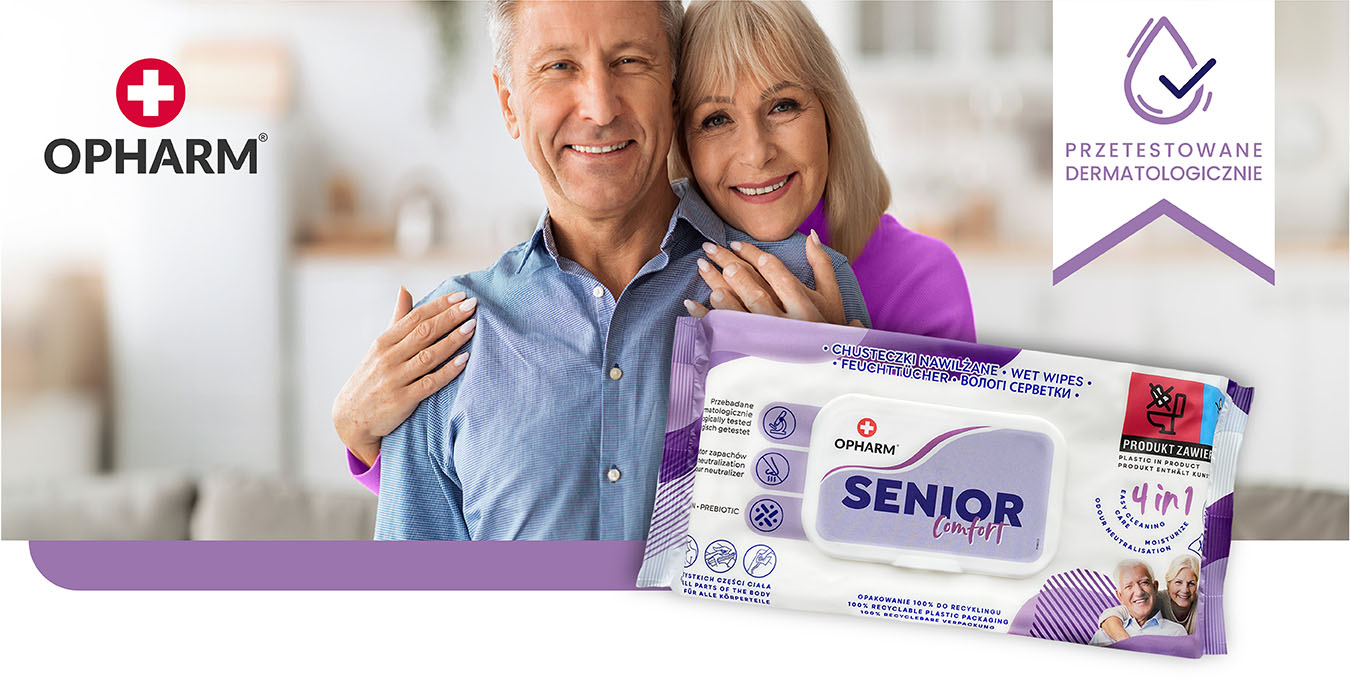 Opharm  Senior Comfort 72 szt - chusteczki higieniczne nawilżane - MADIMED