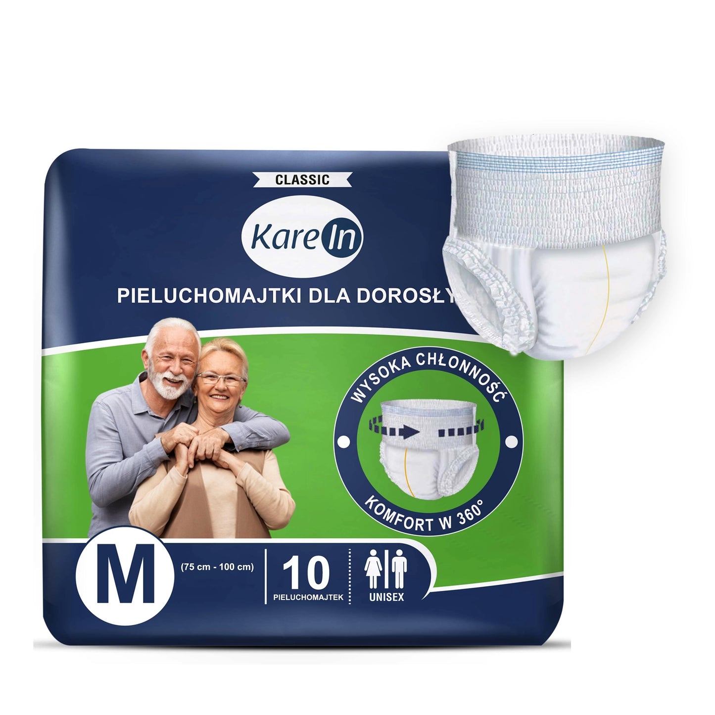 10 ks - Plenové kalhotky pro dospělé (až 10 hodin ochrany) - KAREIN Classic