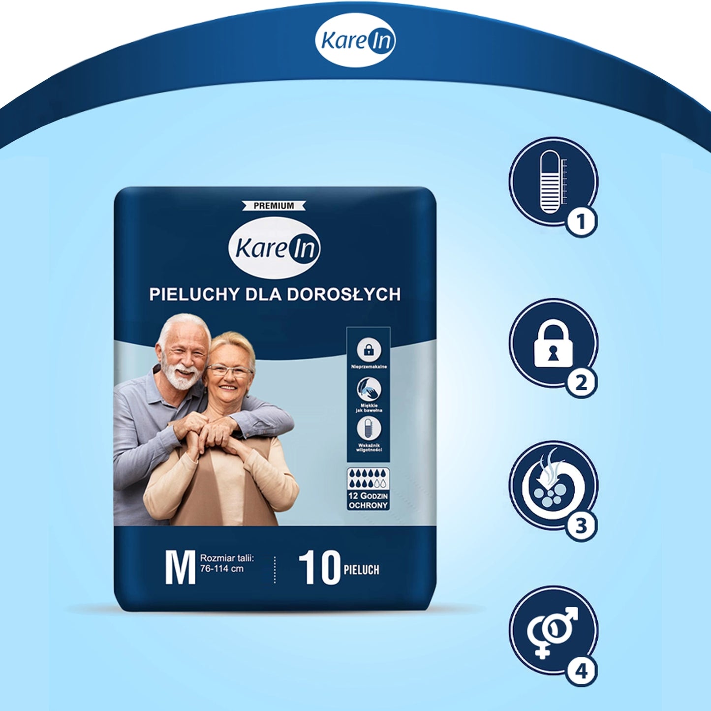 30 ks - Pleny pro dospělé (až 12 hodin ochrany) - KAREIN Premium