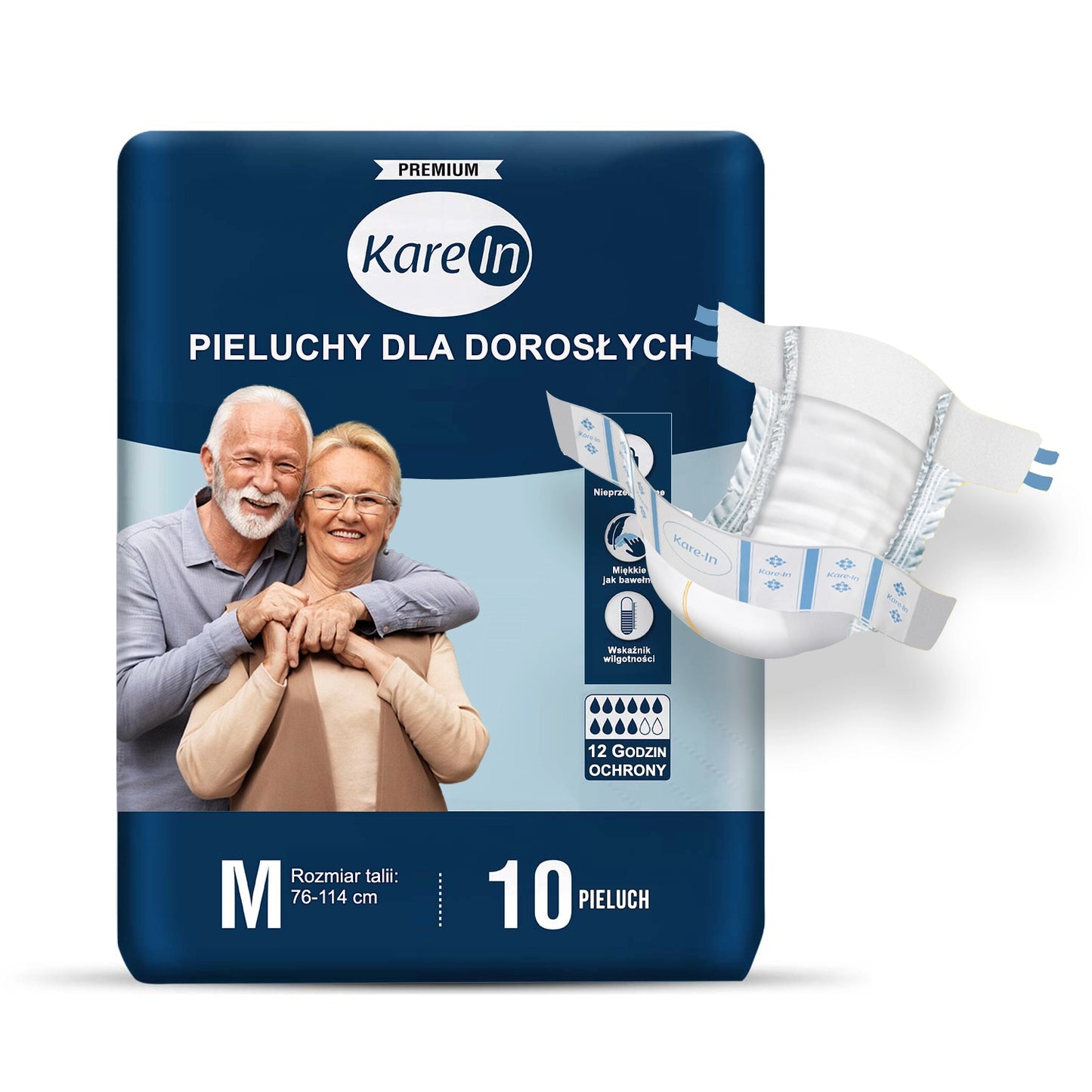 10 ks - Pleny pro dospělé (až 12 hodin ochrany) - KAREIN Premium