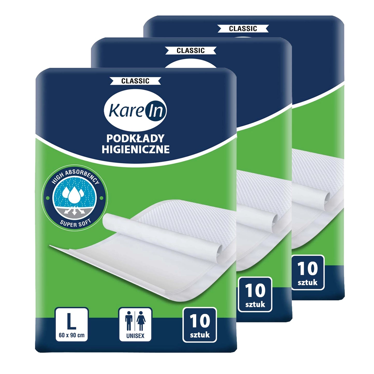 30 kusů. Hygienické podložky CLASSIC pro psy 60-90 cm