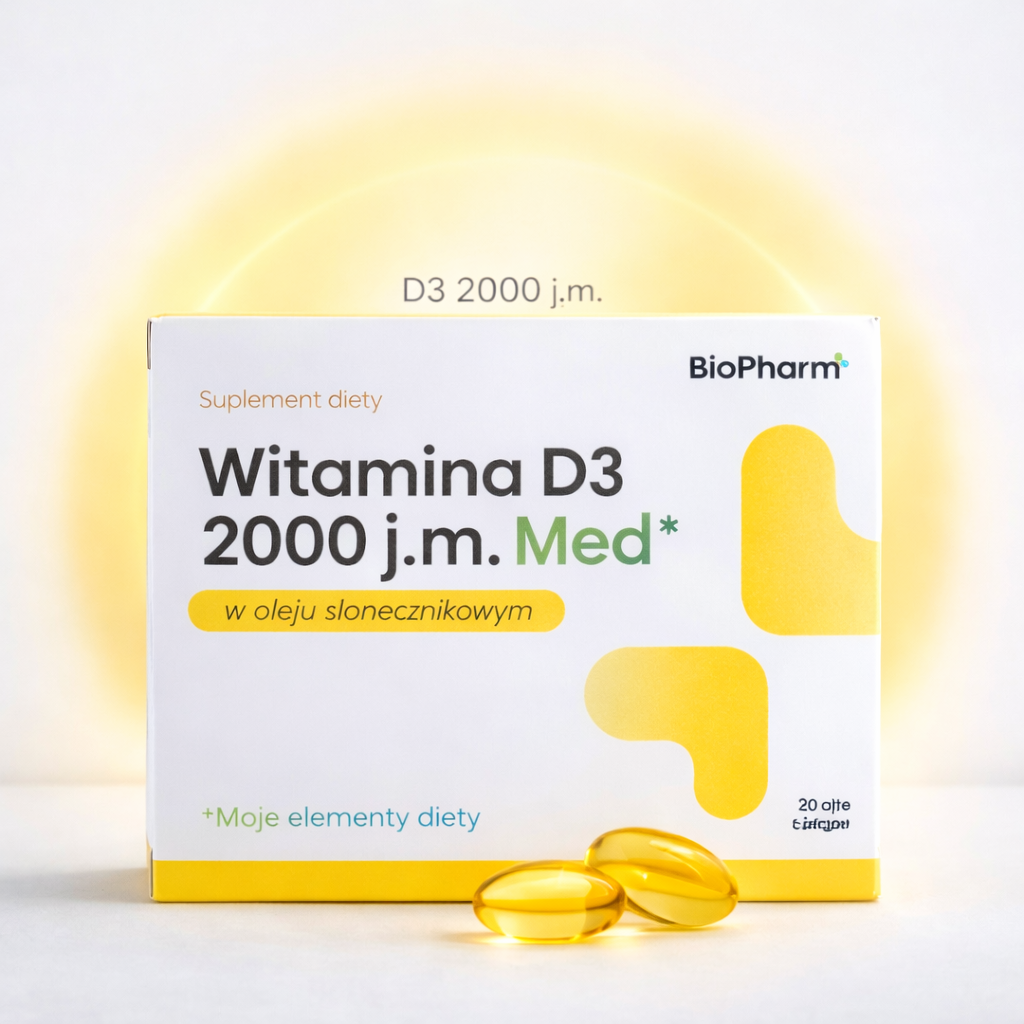 BioPharm Vitamín D3 2000 IU 60 kapslí softgel