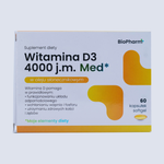 BioPharm Vitamín D3 4000 IU ve slunečnicovém oleji 60 kapslí softgel