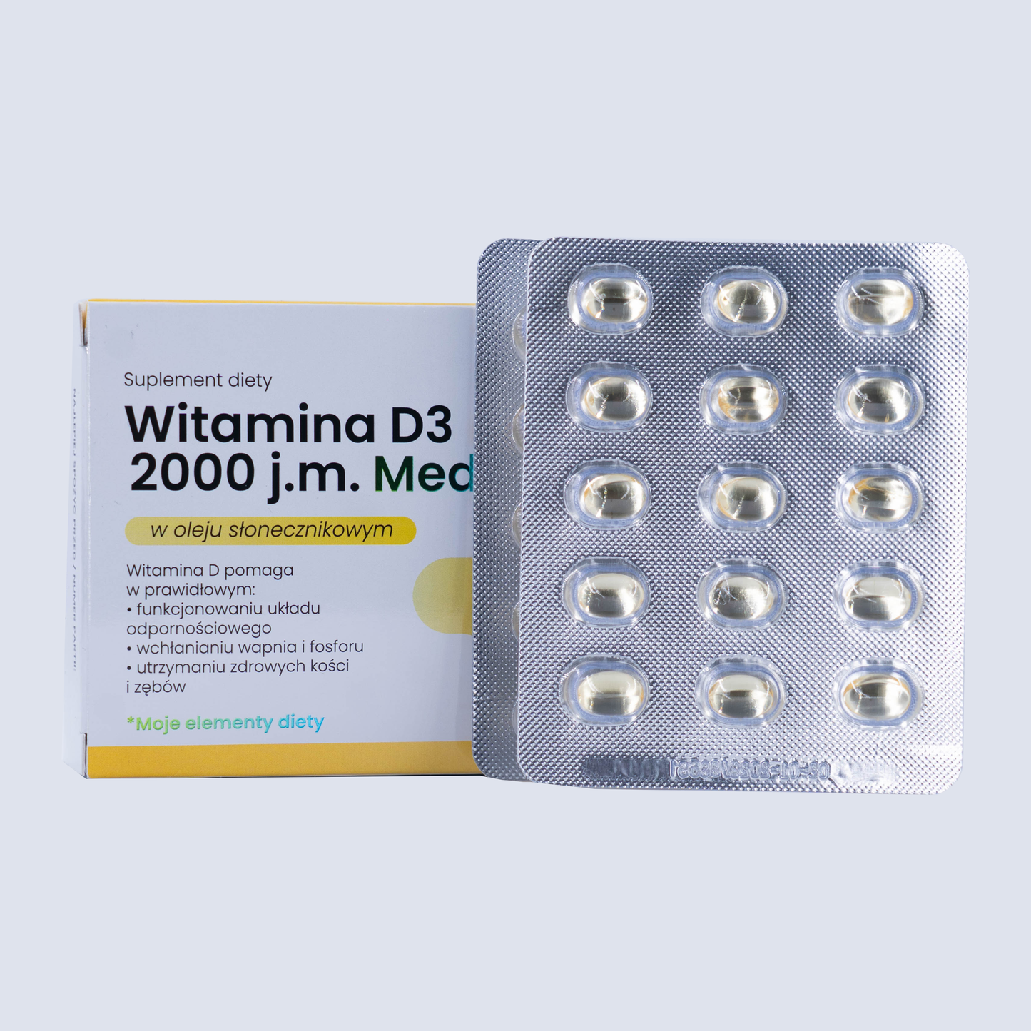 BioPharm Vitamín D3 2000 IU 60 kapslí softgel