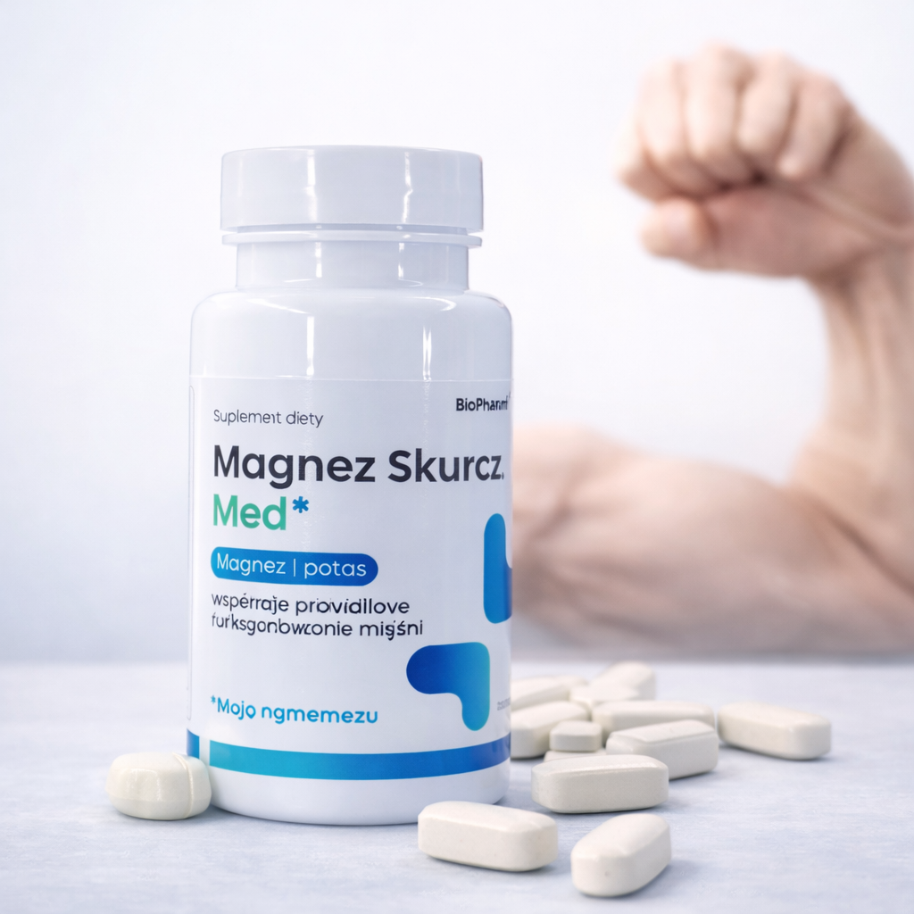 BioPharm Magnez Skurcz MED – hořčík a draslík na svalové křeče – 60 tablet