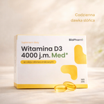 BioPharm Vitamín D3 4000 IU ve slunečnicovém oleji 60 kapslí softgel